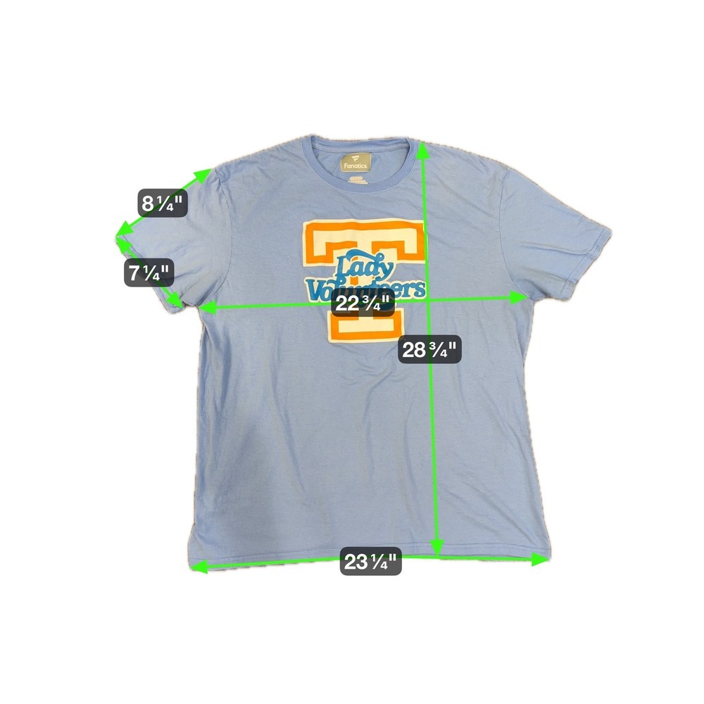 Fanatics Tennessee Lady Volunteers T Shirt‎ Mens XL Blue University NCAA - Picture 3 of 5